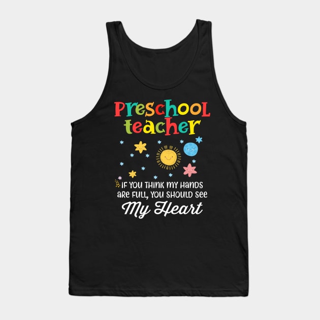 Preschool Teacher Cute Heart Appreciation Gift Tank Top by Simpsonfft